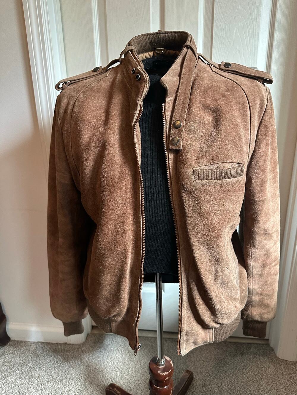 Vintage suede Cafe Racer/bomber jacket